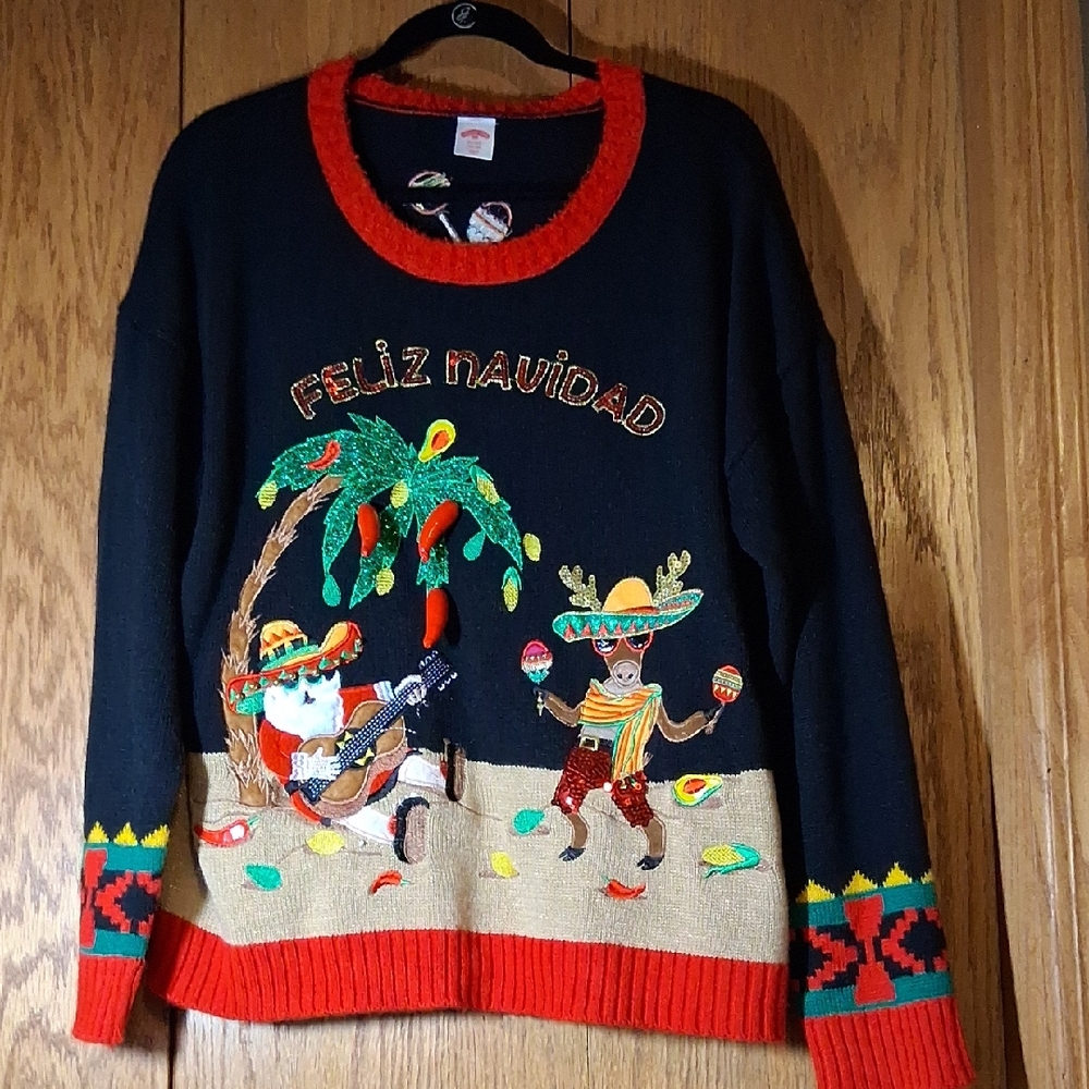 Feliz Navidad Sweater, size XL